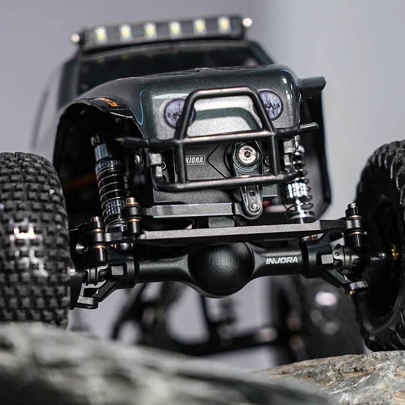 INJORA +4mm Planet Axles with Double Joint Shafts & Brass Steering Knuckles for 1/24 Axial SCX24