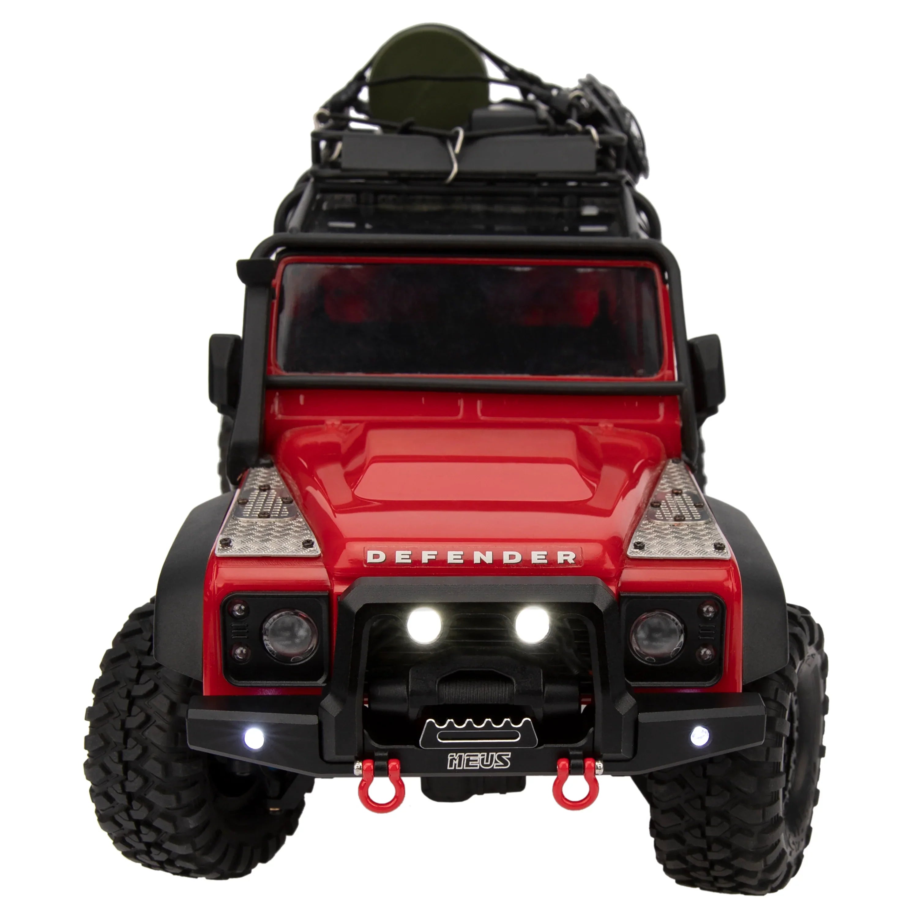 MEUS RACING  Aluminum Front/rear Bumper with LED Lights for TRX4M 1/18th RC Crawler Car Upgrades (Front Bumper for Bronco) - HeliDirect