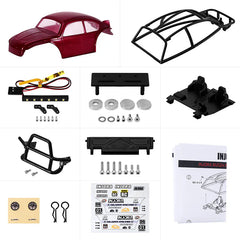 INJORA BUG24 Body with Interior for 1/24 SCX24 C10 JLU Bronco Base Camp - Burgundy