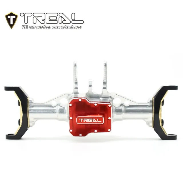 TREAL Aluminum 7075 Front Axle Housing w Brass C hubs Upgrades for 1/18 TRX-4M Defender Bronco - HeliDirect