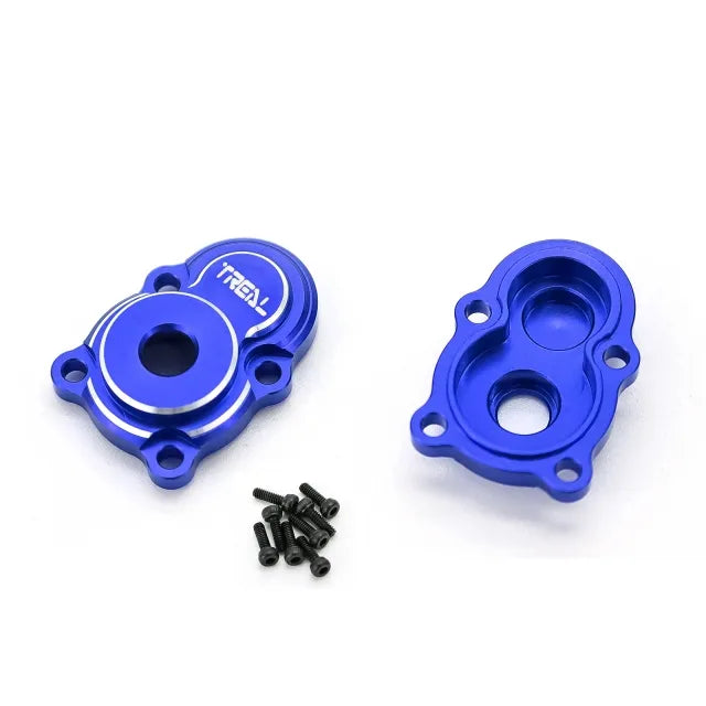 Treal Alu 7075 Outer Portal Covers Outer Drive Housings For 1/24 FMS FCX24 Upgrades (Blue) - HeliDirect