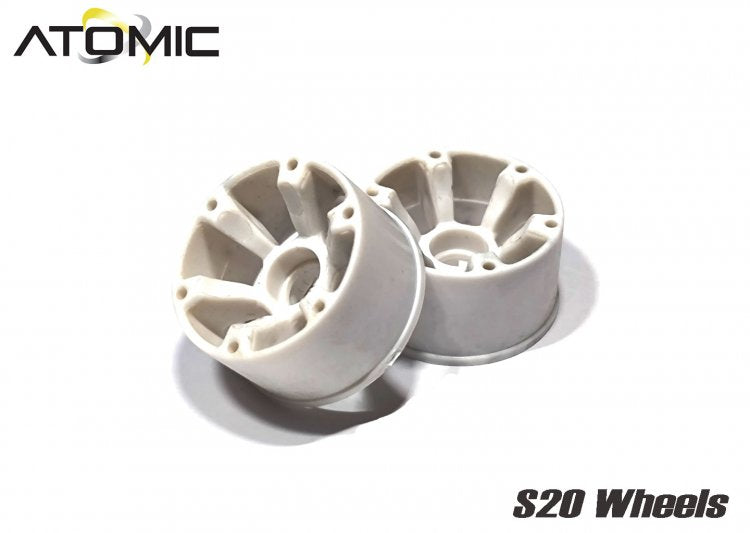 Atomic S20 RWD Wheel Wide +2 (White) - HeliDirect