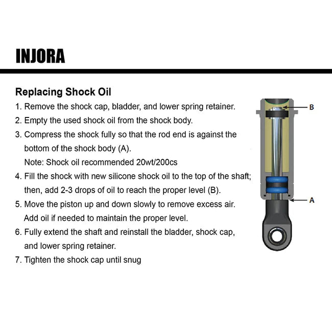 INJORA 59mm Long Threaded Oil Filled Shocks for 1/18 TRX4M (4pcs) - GREY - HeliDirect