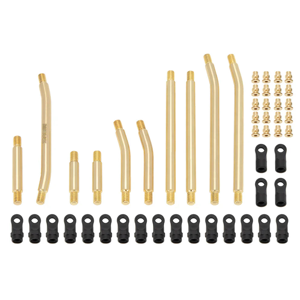 MEUS Racing Metal High Clearance Chassis & Steering Links Set for 1/24 SCX24 Deadbolt Betty