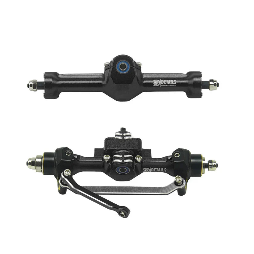 Aluminum Front/Rear Axle with Brass Knuckles/Steering Link/Gear/Bearing/CVD Whole Set for SCX30 Cars Upgrade Parts