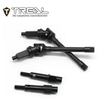 TREAL Steel Front CVD Shafts (2pcs) for SCX24 Front Portal Axles - HeliDirect
