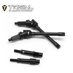 TREAL Steel Front CVD Shafts (2pcs) for SCX24 Front Portal Axles - HeliDirect