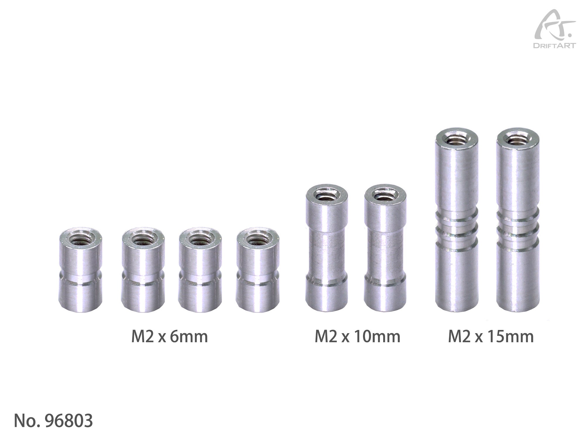 DriftART M2 Custom Aluminum Standoff Set – 6mm(4pcs), 10mm(2pcs), 15mm(2pcs) For DA4