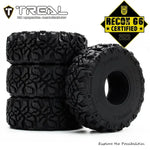 TREAL 1.0 Tires Soft Sticky RC Crawler Tires TrailBurner 62mm (4P) for 1/24 1/18 SCX24 AX24 FCX24 TRX4M - HeliDirect