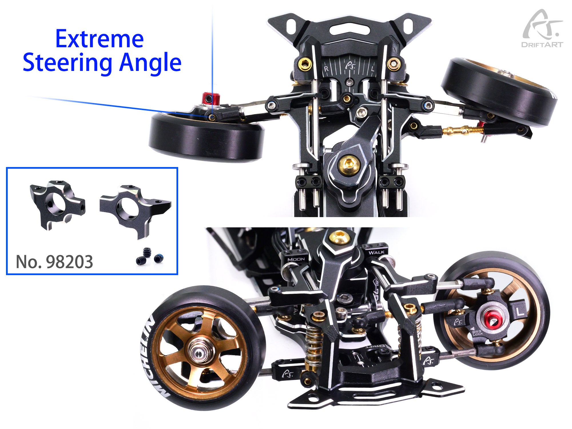 DriftART CNC Alloy Steering Knuckle with Bearing Lock For DA4/DA3