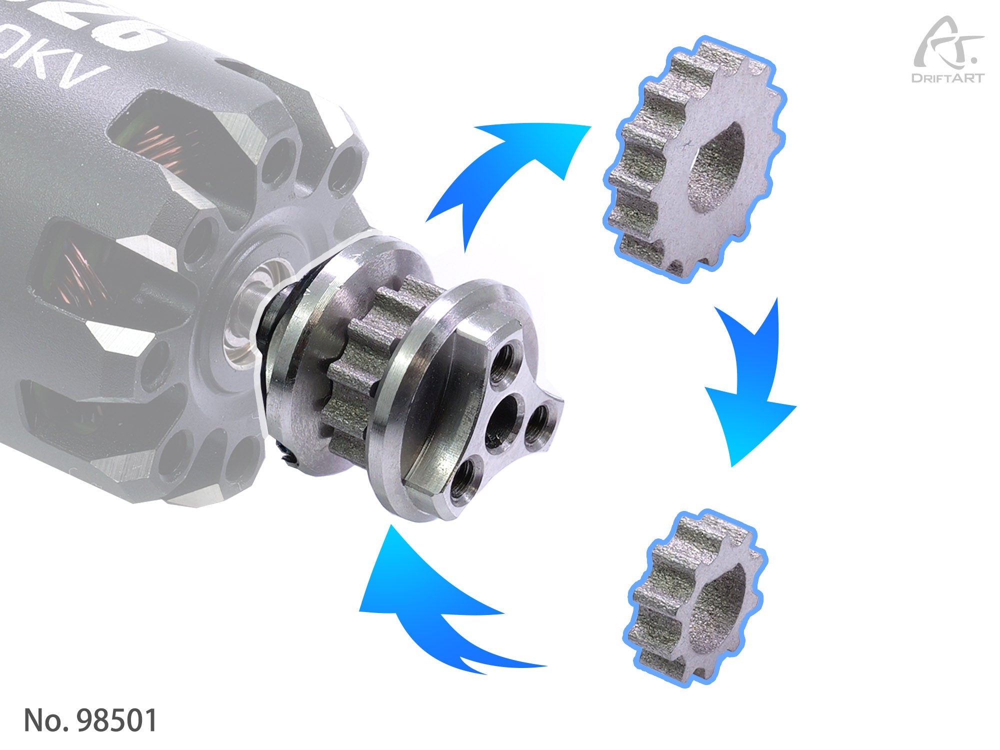 DriftART Steel 3X Motor Gear Drift ART For DA4/DA3