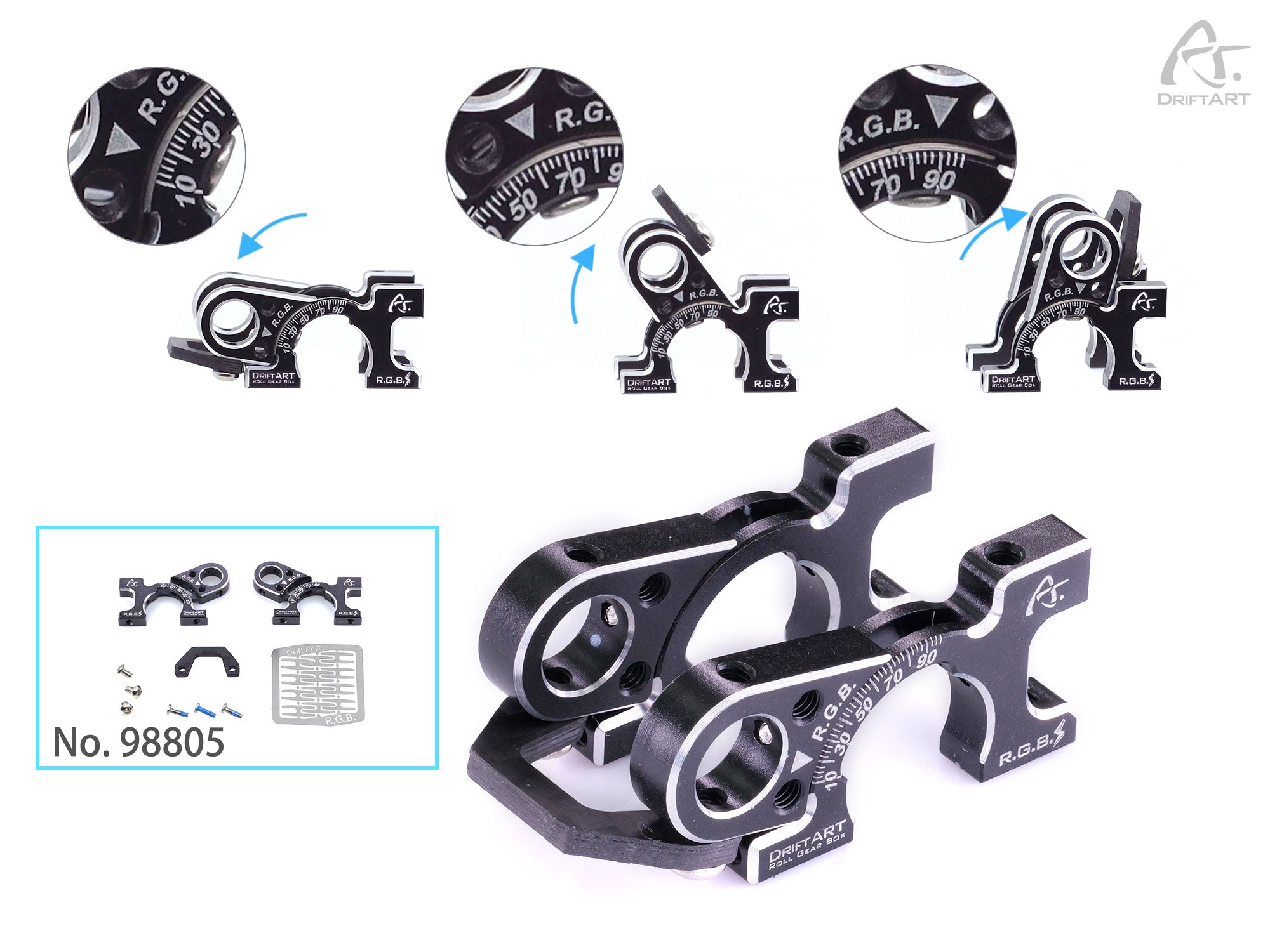 DriftART CNC Alloy Roll Gear Box Lightning Version For DA4/DA3