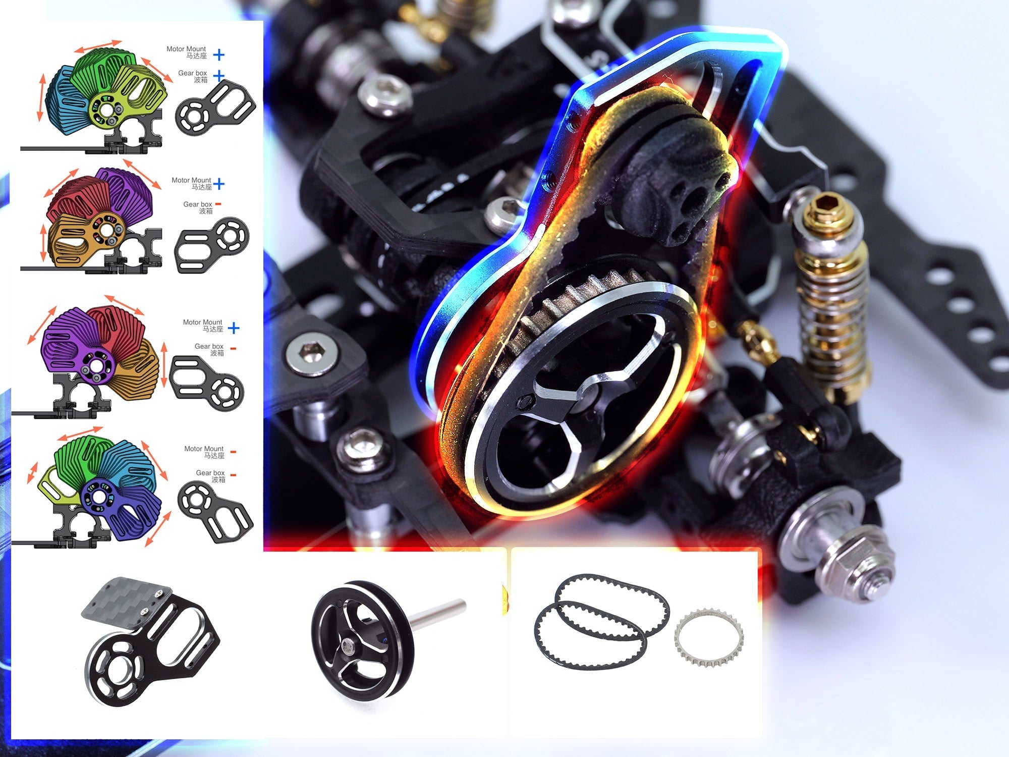 DriftART4 Factory Assembled Chassis + CNC Alloy Steering Knuckle & Rear Hub