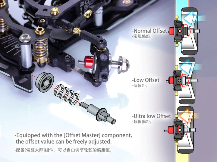 DriftART4 Factory Assembled Chassis Mini RWD Drift Chassis Compatible with 1-24 And 1-28