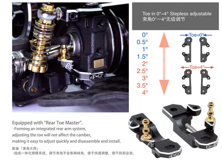 DriftART4 Factory Assembled Chassis Mini RWD Drift Chassis Compatible with 1-24 And 1-28