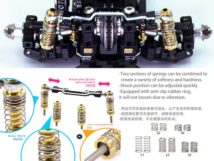 DriftART4 Factory Assembled Chassis Mini RWD Drift Chassis Compatible with 1-24 And 1-28