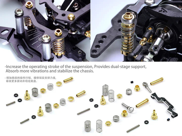 DriftART4 Factory Assembled Chassis Mini RWD Drift Chassis Compatible with 1-24 And 1-28