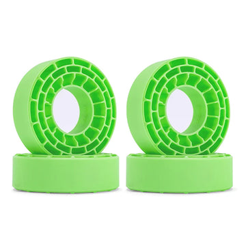 INJORA 4pcs Silicone Rubber Inserts For 62-64mm*24mm 1.0" Tires - GREEN-SOFT - HeliDirect