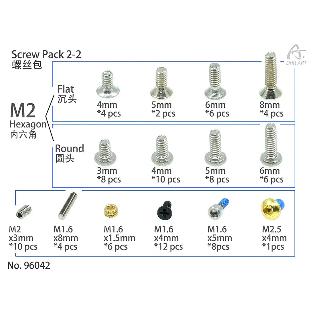 Drift ART Screw Pack 2-2 - HeliDirect