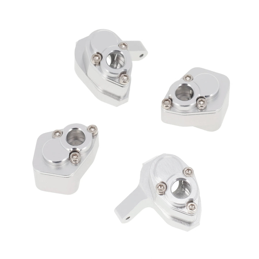 MEUS Racing Front & Rear Axle Refit High Lift Portal Axles Kit, CNC Machined Aluminum Portal Axle Units Upgrades Accessories Parts for Axial SCX24 90081 C10 Jeep - Silver - HeliDirect