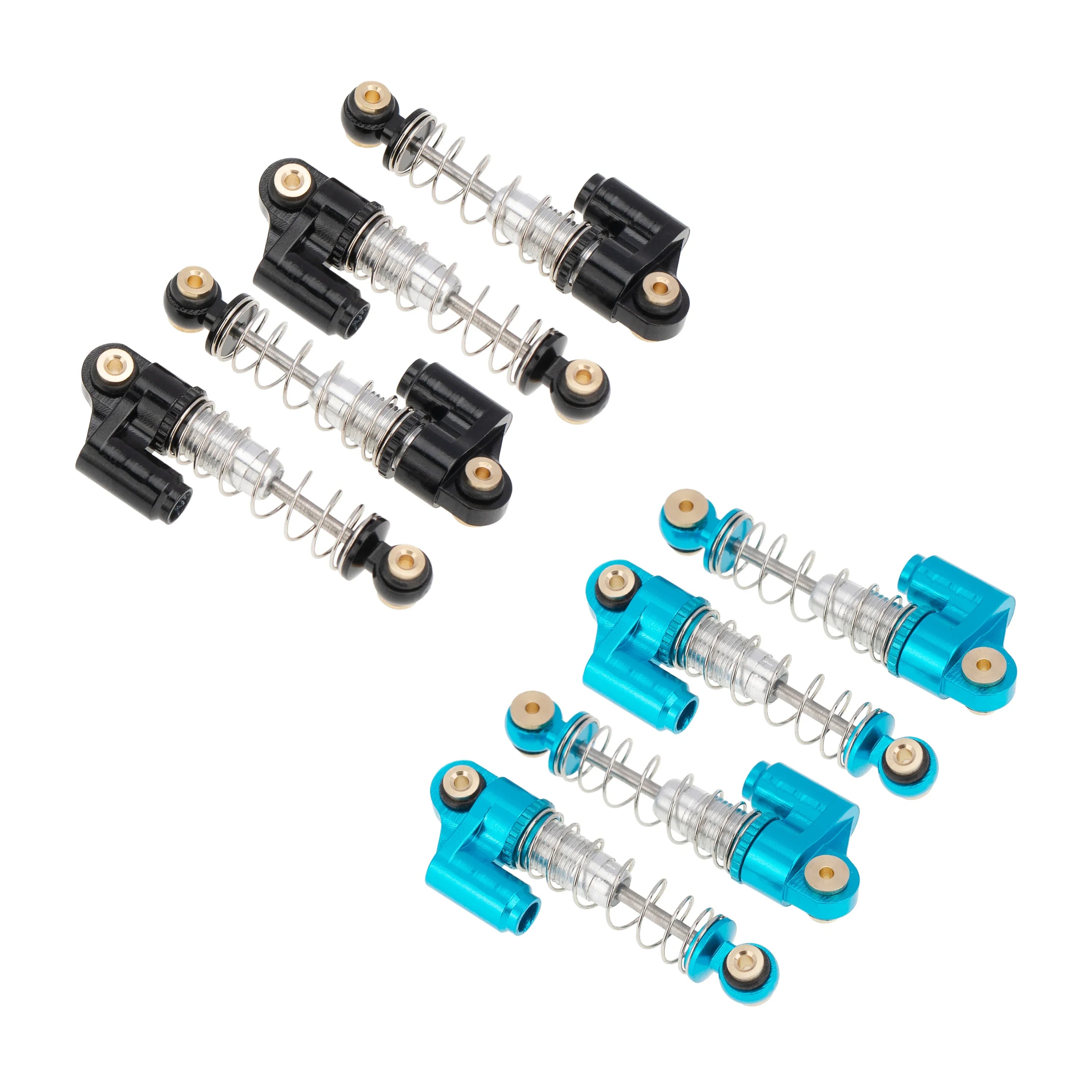 MEUS Racing Remote Control Cars Threaded Shocks for Axial SCX24 AXI00002 1/24 RC Truck Crawlers Parts (Blue) - HeliDirect