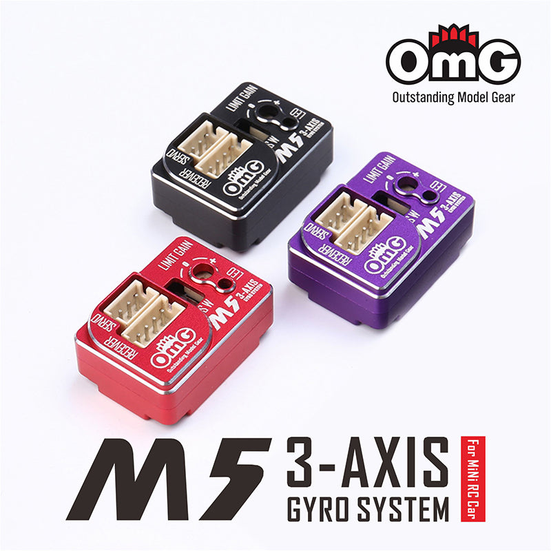 OMG-GYRO-M5 3-AXIS Gyro for 1/27th,1/28th RC Car, MINI-Z & MINI-Q - Red