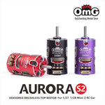 OMG AURORA 3500 KV Series Sensored Brushless Top Motor for 1/24 1/27 (Violet)