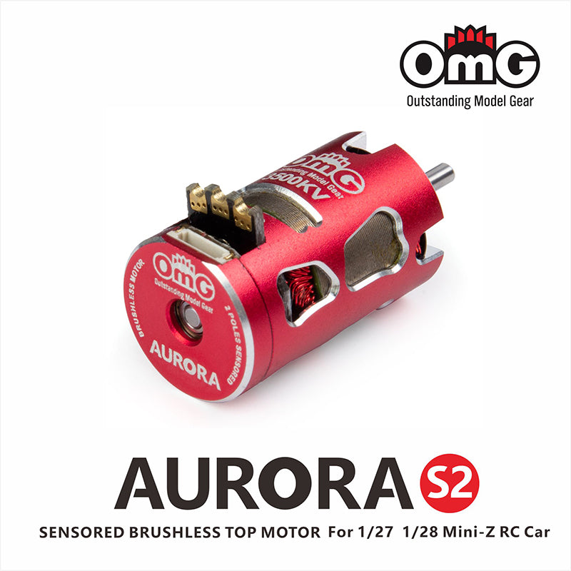 OMG AURORA 3500 KV Series Sensored Brushless Top Motor for 1/24 1/27 (Red)