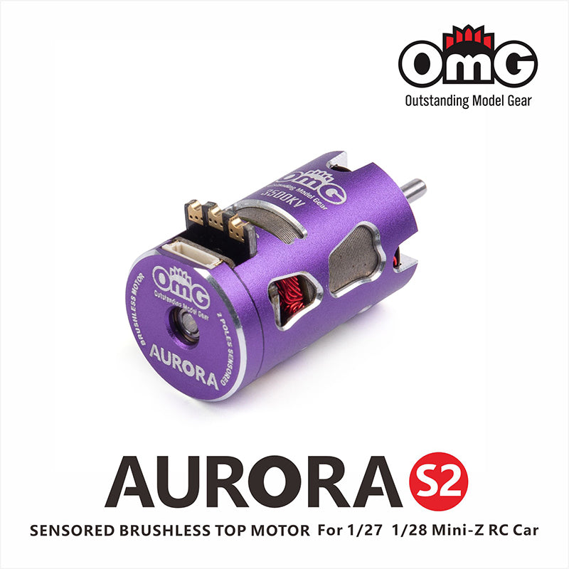 OMG AURORA 3500 KV Series Sensored Brushless Top Motor for 1/24 1/27 (Violet)