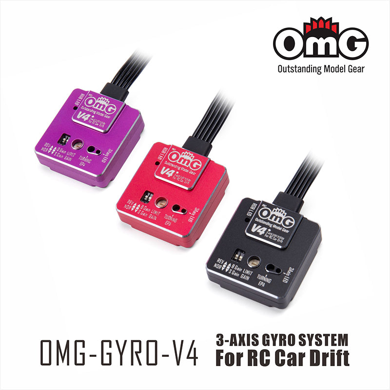 OMG V4 3-AXIS Gyro for Drift car and Touring Drift F1 - Red
