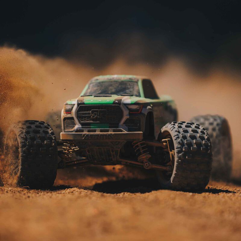 ARRMA 1/18 GRANITE GROM MEGA 380 Brushed 4X4 Monster Truck RTR with Battery & Charger - GREEN