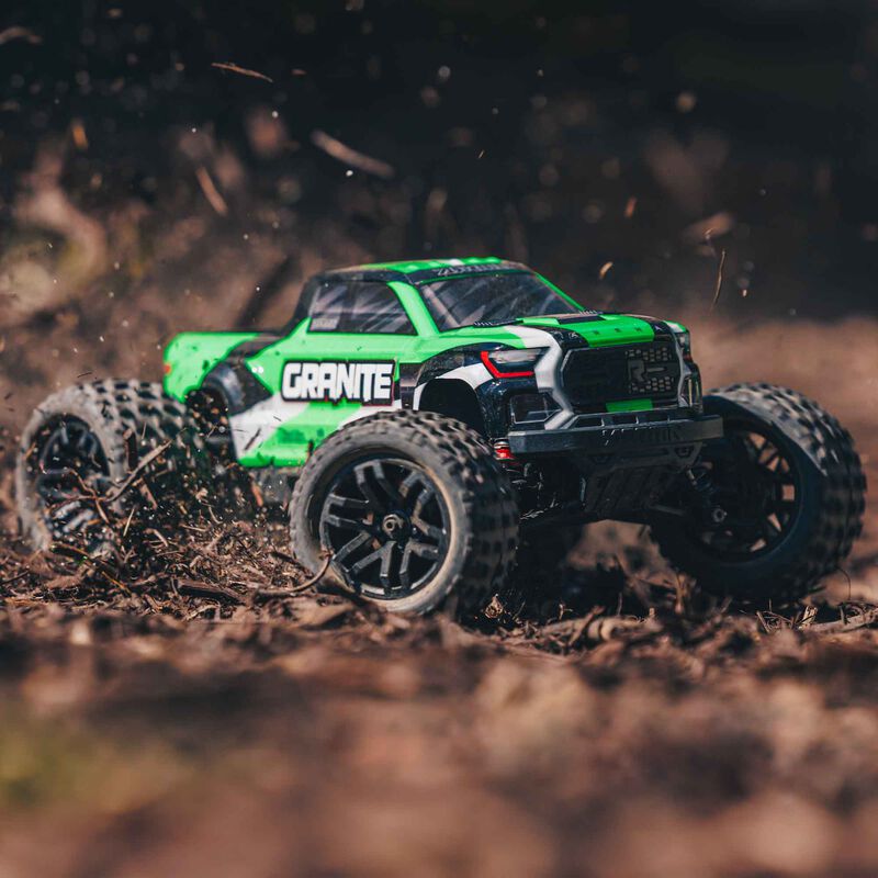 ARRMA 1/18 GRANITE GROM MEGA 380 Brushed 4X4 Monster Truck RTR with Battery & Charger - GREEN