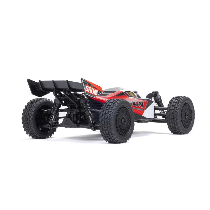 TYPHON GROM MEGA 380 Brushed 4X4 Small Scale Buggy RTR with Battery & Charger - Red/White - HeliDirect