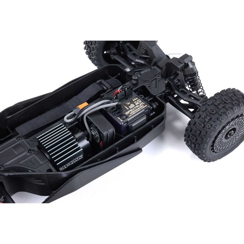 TYPHON GROM MEGA 380 Brushed 4X4 Small Scale Buggy RTR with Battery & Charger - Red/White - HeliDirect
