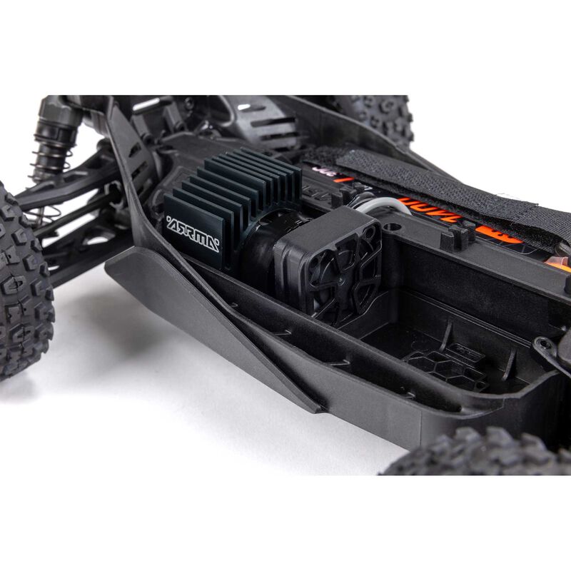 TYPHON GROM MEGA 380 Brushed 4X4 Small Scale Buggy RTR with Battery & Charger - Red/White - HeliDirect