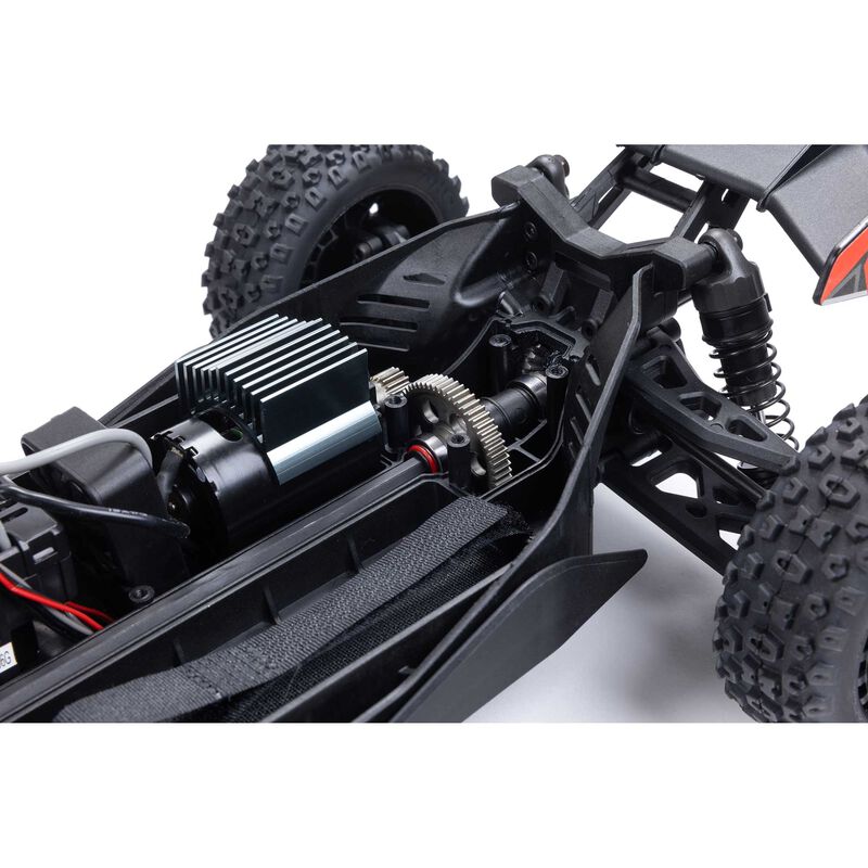 TYPHON GROM MEGA 380 Brushed 4X4 Small Scale Buggy RTR with Battery & Charger - Red/White - HeliDirect