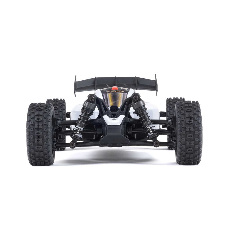 TYPHON GROM MEGA 380 Brushed 4X4 Small Scale Buggy RTR with Battery & Charger - Red/White - HeliDirect