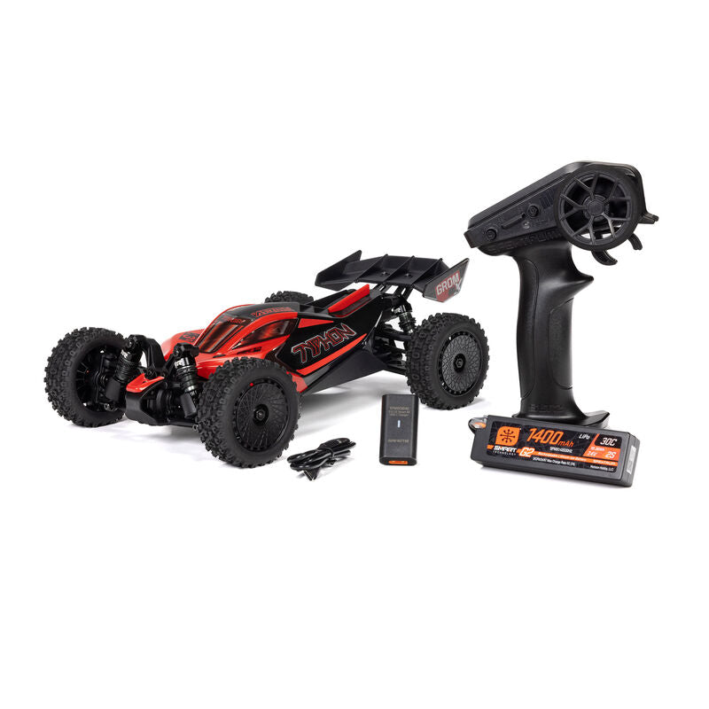 ARRMA 1/14 TYPHON GROM 223S DSC 4X4 RTR Brushless Buggy (Battery & Charger Included) - Red