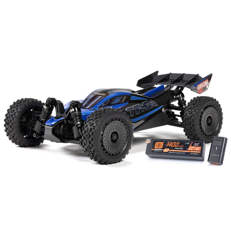 ARRMA 1/14 TYPHON GROM 223S DSC 4X4 RTR Brushless Buggy (Battery & Charger Included) - Blue