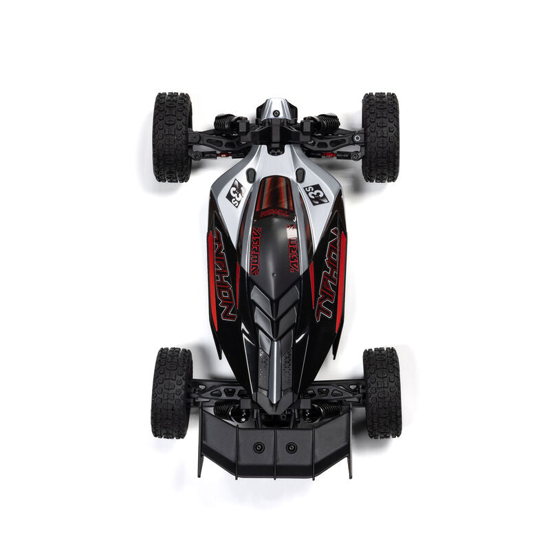 ARRMA 1/14 TYPHON GROM 223S DSC 4X4 RTR Brushless Buggy - Silver