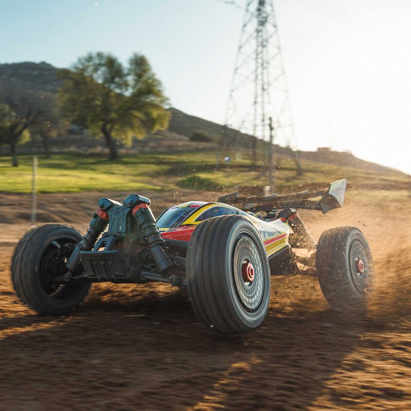 ARRMA 1/8 TYPHON MEGA 665 4X4 RTR Brushed Buggy - Yellow