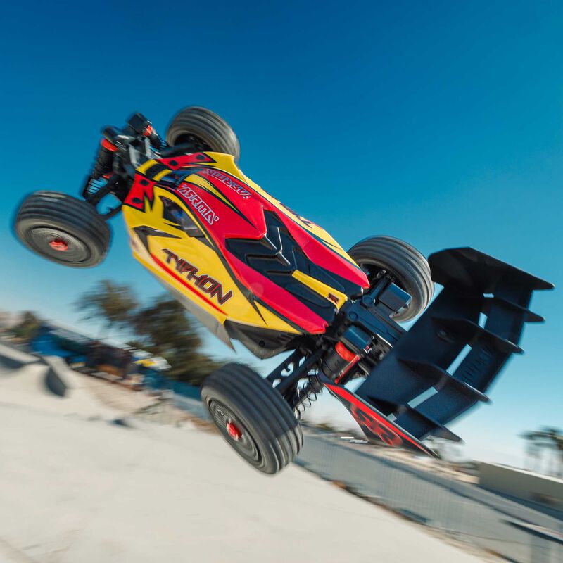 ARRMA 1/8 TYPHON MEGA 665 4X4 RTR Brushed Buggy - Yellow