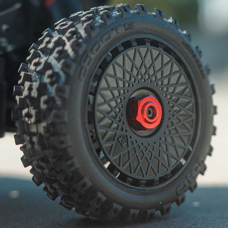 ARRMA 1/8 TYPHON MEGA 665 4X4 RTR Brushed Buggy - Red