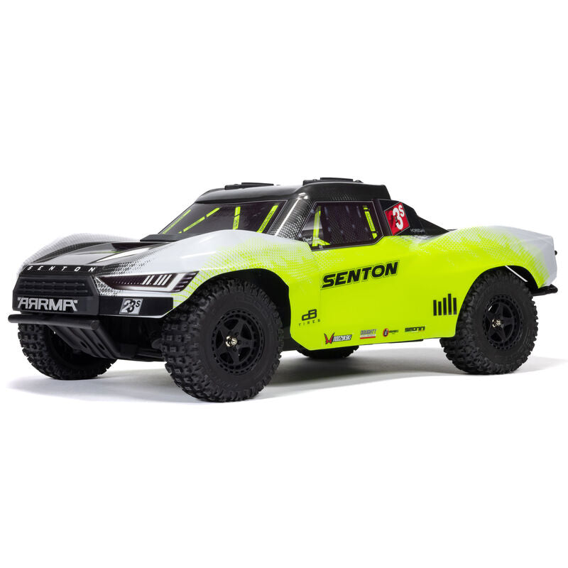 ARRMA 1/10 SENTON 223S DSC 4X4 RTR Brushless Short Course Truck - Yellow