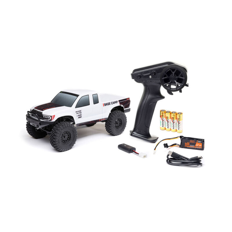 Axial 1/24 SCX24 Base Camp 4WD Rock Crawler Brushed RTR - White