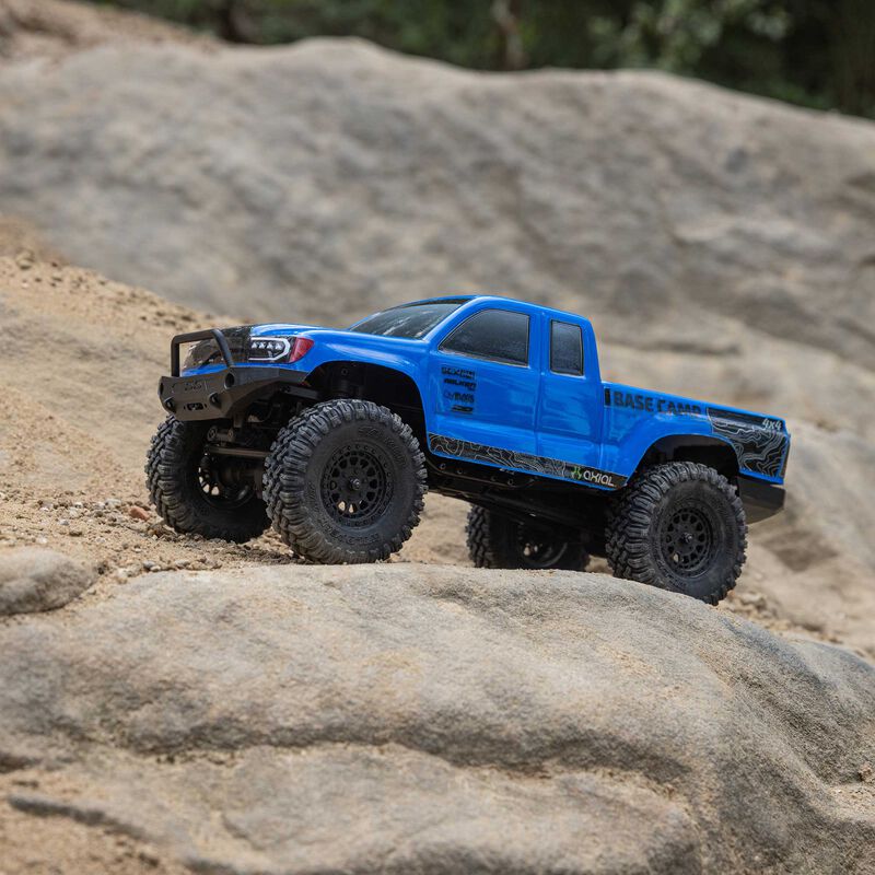 Axial 1/24 SCX24 Base Camp 4WD Rock Crawler Brushed RTR - Blue