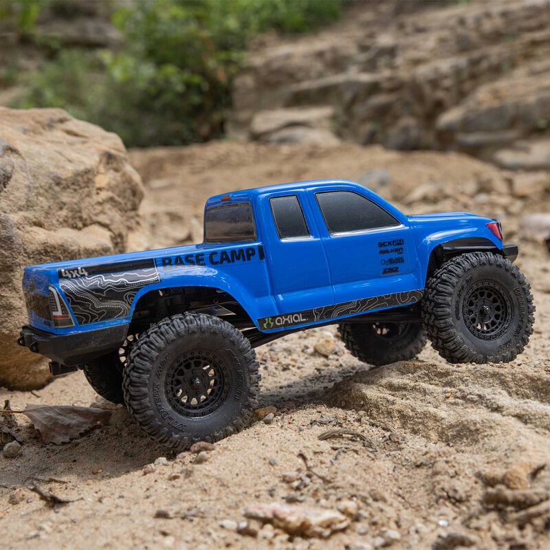 Axial 1/24 SCX24 Base Camp 4WD Rock Crawler Brushed RTR - Blue
