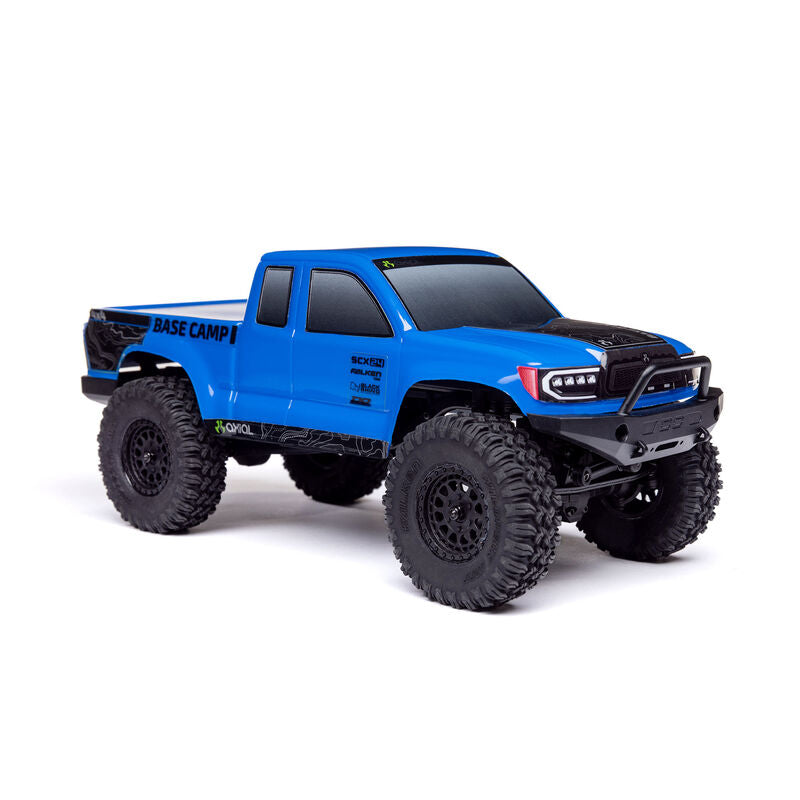 Axial 1/24 SCX24 Base Camp 4WD Rock Crawler Brushed RTR - Blue