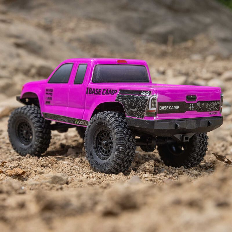 Axial 1/24 SCX24 Base Camp 4WD Rock Crawler Brushed RTR - Pink