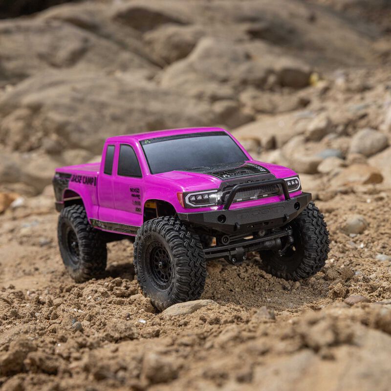 Axial 1/24 SCX24 Base Camp 4WD Rock Crawler Brushed RTR - Pink